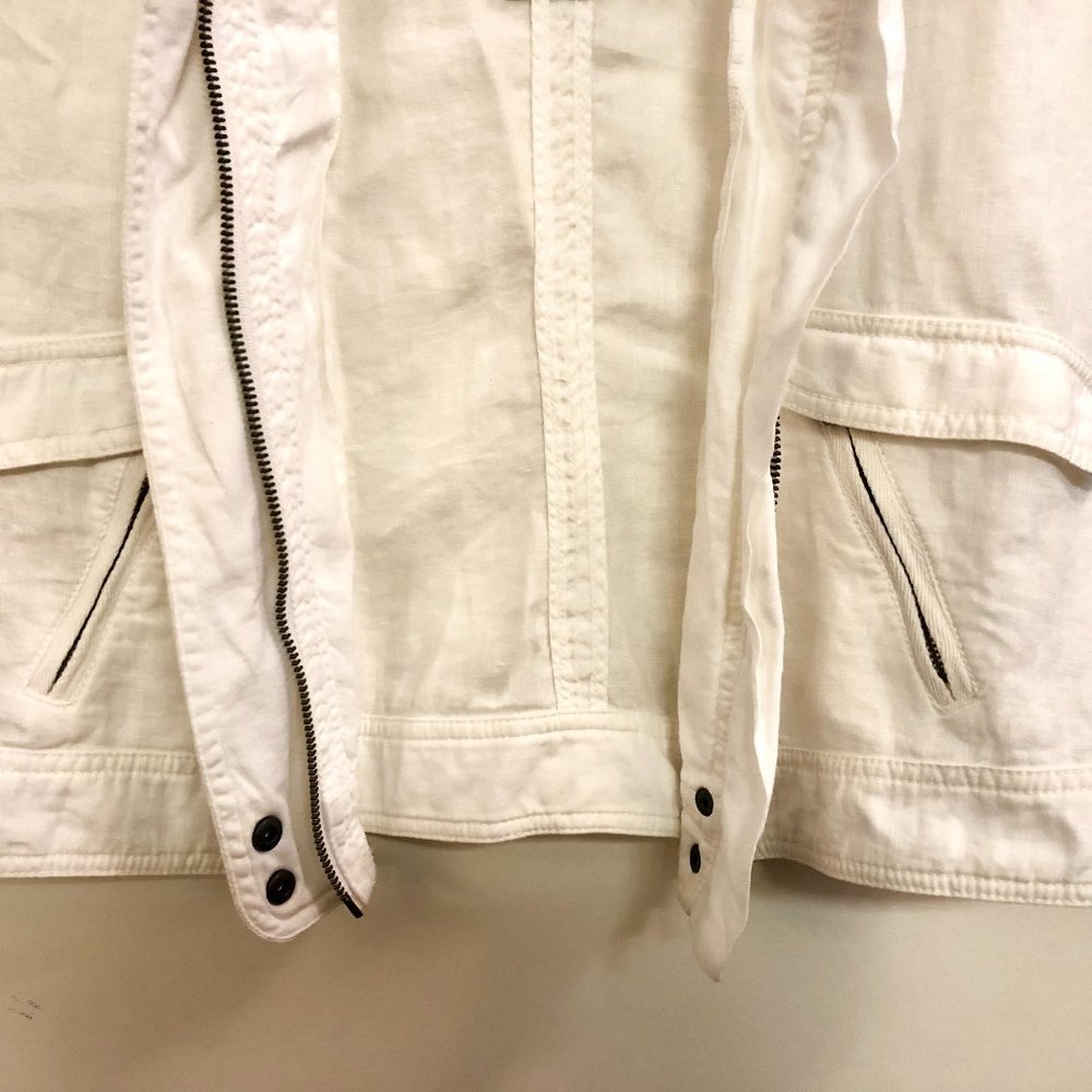 Michael Stars Linen Moto Vest Size XS NWT White - Picture 6 of 13